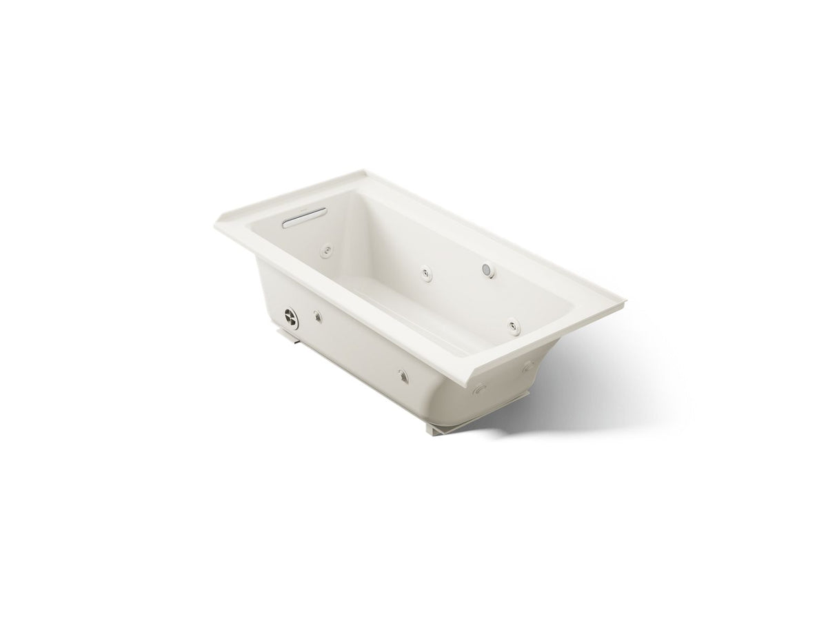 Archer® 60" x 30" alcove whirlpool bath with Bask® heated surface, left drain