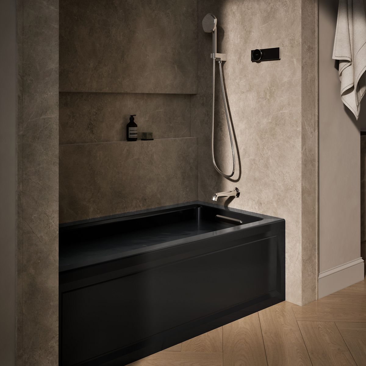 Archer® 60" x 30" alcove heated whirlpool bath, right drain