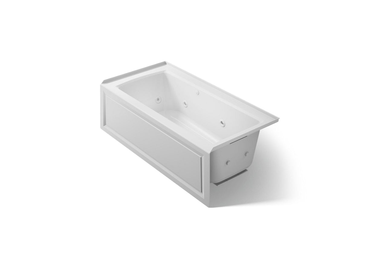 Archer® 60" x 30" alcove whirlpool bath with Bask® heated surface, right drain