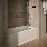Archer® 60" x 30" alcove whirlpool bath with Bask® heated surface, right drain