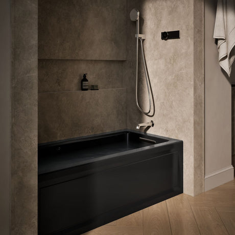Archer® 60" x 30" alcove Heated BubbleMassage™ air bath and whirlpool, right drain