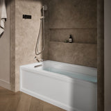 Archer® 66" x 32" alcove bath with Bask® heated surface, left drain