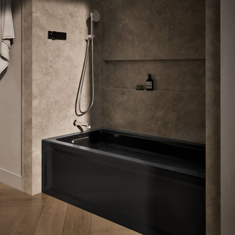 Archer® 66" x 32" alcove bath with Bask® heated surface, left drain