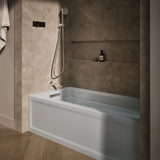 Archer® 66" x 32" alcove bath with Bask® heated surface, left drain