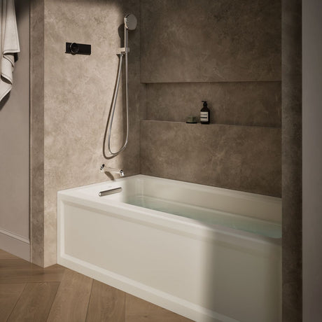 Archer® 66" x 32" alcove bath with Bask® heated surface, left drain