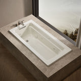 Archer® 66" x 32" drop-in heated whirlpool bath