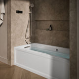 Archer® 66" x 32" alcove Heated BubbleMassage™ air bath with Bask® heated surface, left drain