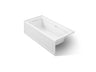 Archer® 66" x 32" alcove Heated BubbleMassage™ air bath with Bask® heated surface, left drain
