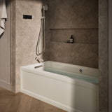 Archer® 66" x 32" alcove Heated BubbleMassage™ air bath with Bask® heated surface, left drain