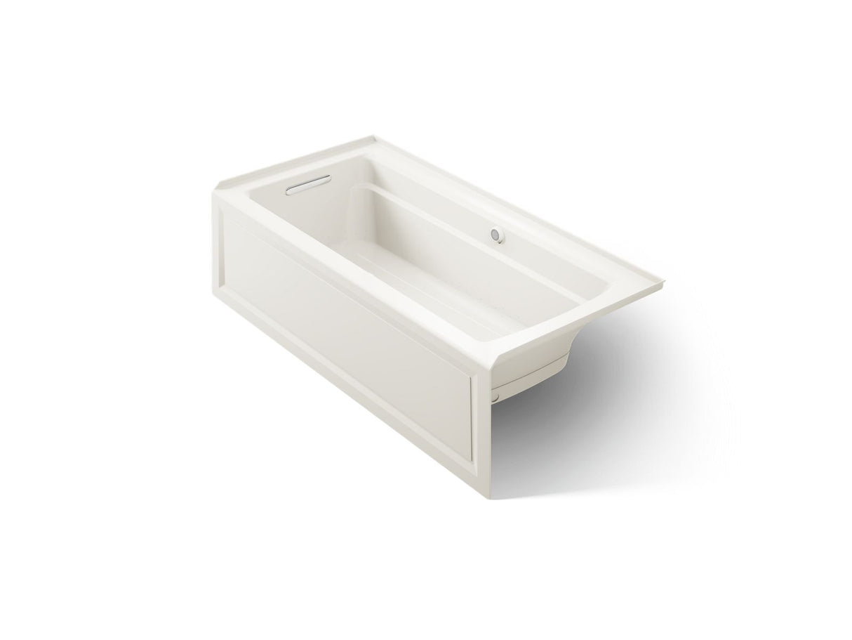 Archer® 66" x 32" alcove Heated BubbleMassage™ air bath with Bask® heated surface, left drain