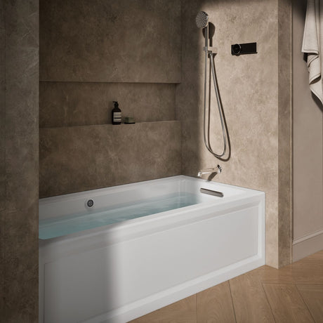 Archer® 66" x 32" alcove Heated BubbleMassage™ air bath with Bask® heated surface, right drain