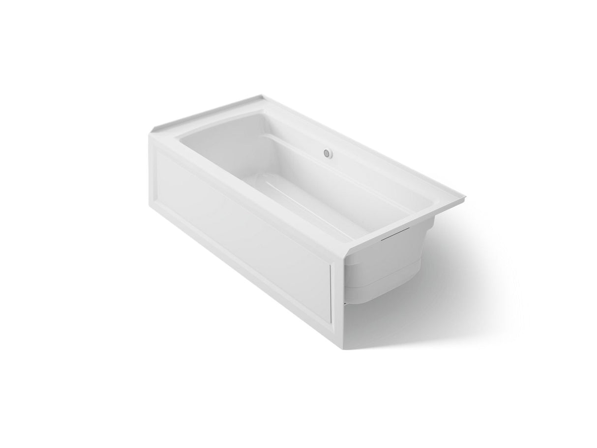Archer® 66" x 32" alcove Heated BubbleMassage™ air bath with Bask® heated surface, right drain