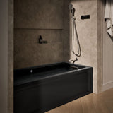 Archer® 66" x 32" alcove Heated BubbleMassage™ air bath with Bask® heated surface, right drain