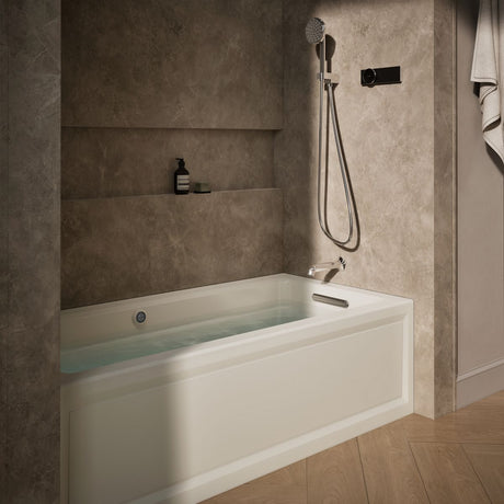 Archer® 66" x 32" alcove Heated BubbleMassage™ air bath with Bask® heated surface, right drain