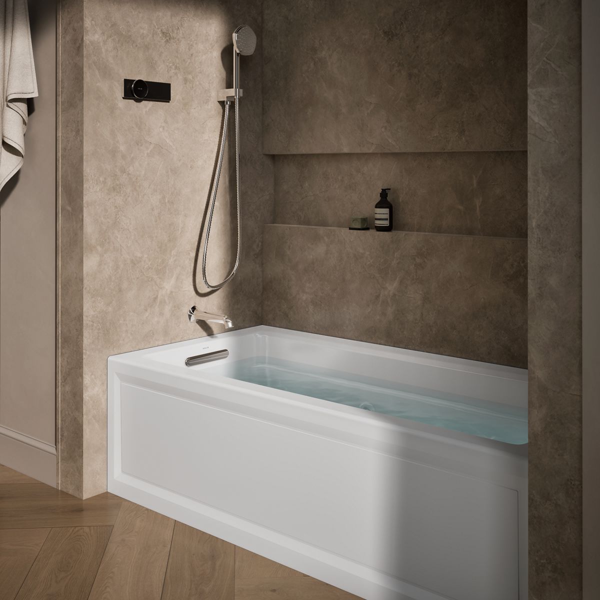 Archer® 66" x 32" alcove heated whirlpool, left hand
