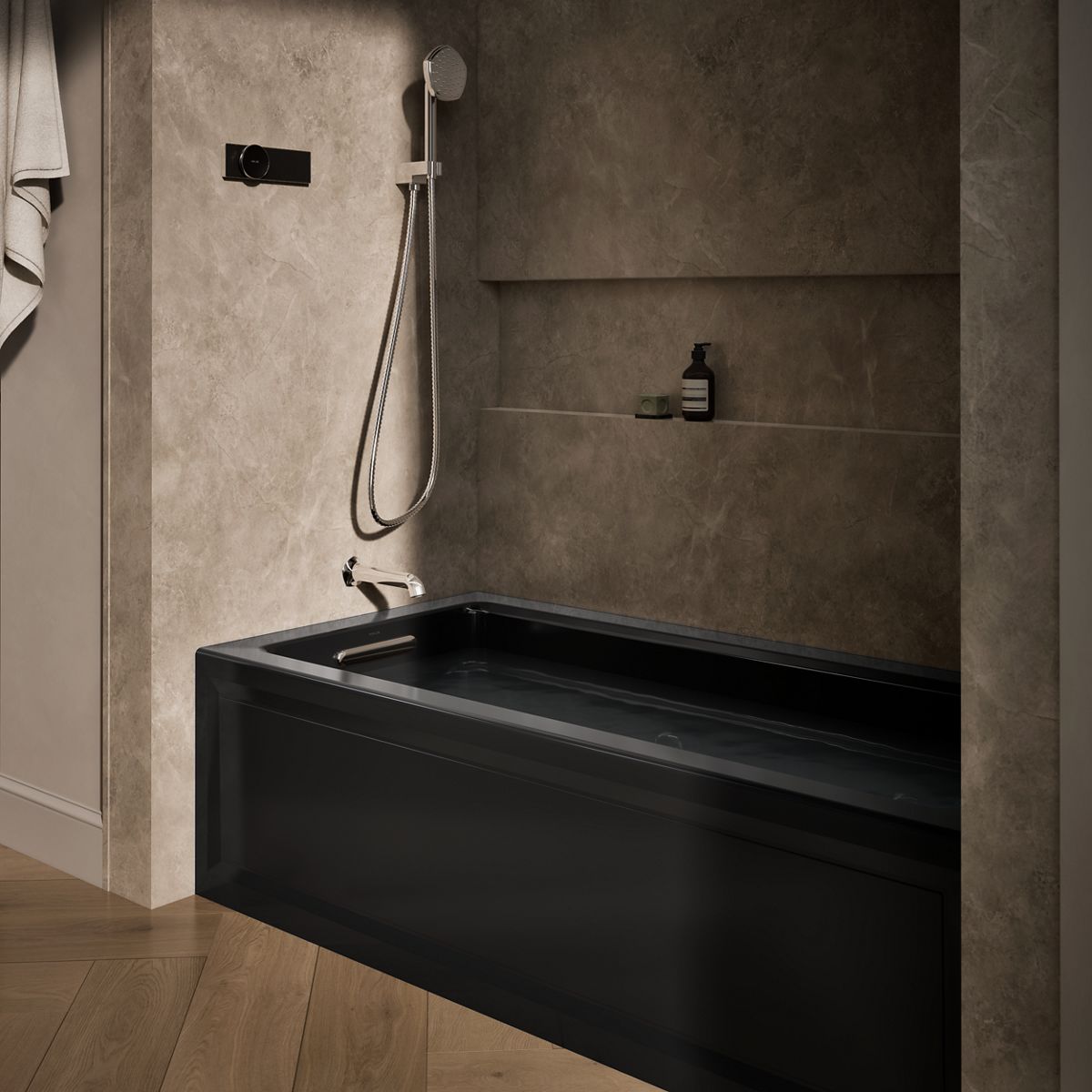 Archer® 66" x 32" alcove heated whirlpool, left hand