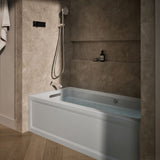 Archer® 66" x 32" alcove whirlpool bath with Bask® heated surface, left drain