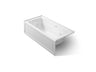 Archer® 66" x 32" alcove whirlpool bath with Bask® heated surface, left drain