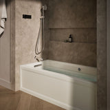 Archer® 66" x 32" alcove whirlpool bath with Bask® heated surface, left drain