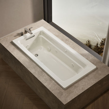 Archer® 66" x 32" drop-in whirlpool bath with Bask® heated surface