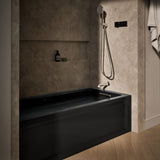 Archer® 66" x 32" alcove Heated BubbleMassage™ air bath and whirlpool, right drain