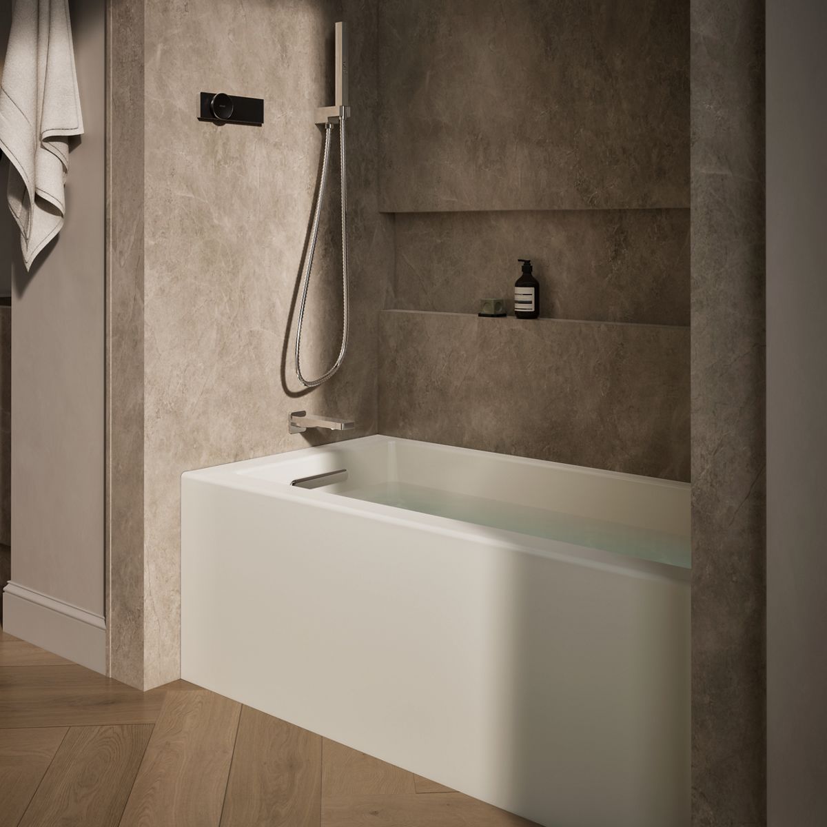 Underscore® 60" x 30" alcove bath, left drain
