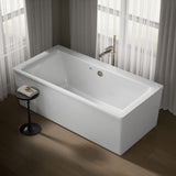 Stargaze® 72" x 36" freestanding Heated BubbleMassage™ air bath with straight shroud
