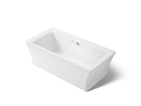 Stargaze® 72" x 36" freestanding Heated BubbleMassage™ air bath with Bask® heated surface and fluted shroud