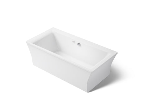 Stargaze® 72" x 36" freestanding Heated BubbleMassage™ air bath with Bask® heated surface and fluted shroud