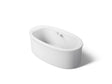 Sunstruck® 65-1/2" x 35-1/2" freestanding Heated BubbleMassage™ air bath with straight shroud