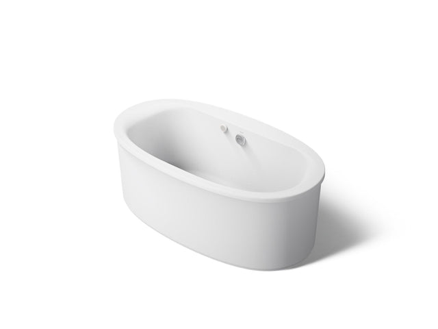 Sunstruck® 65-1/2" x 35-1/2" freestanding Heated BubbleMassage™ air bath with straight shroud