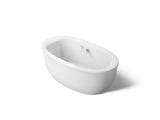 Sunstruck® 65-1/2" x 35-1/2" oval freestanding Heated BubbleMassage™ air bath with fluted shroud