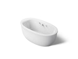 Sunstruck® 65-1/2" x 35-1/2" freestanding Heated BubbleMassage™ air bath with Bask® heated surface and fluted shroud