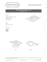 Porto Porcelain Vanity Top