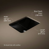 Caxton® 20-1/2" rectangular undermount bathroom sink