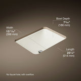 Caxton® 20-1/2" rectangular undermount bathroom sink