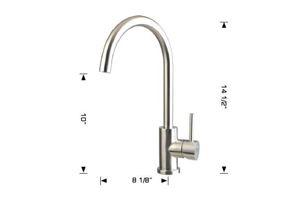 Bathroom Faucet Solid Stainless Steel With Brushed Finish - Bosco #200003