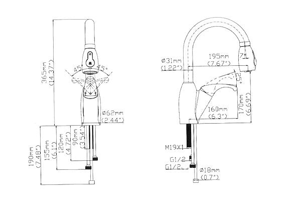 Solid Stainless Steel Faucet 200053b
