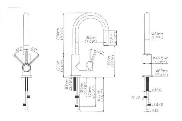 Solid Stainless Steel Faucet 200065