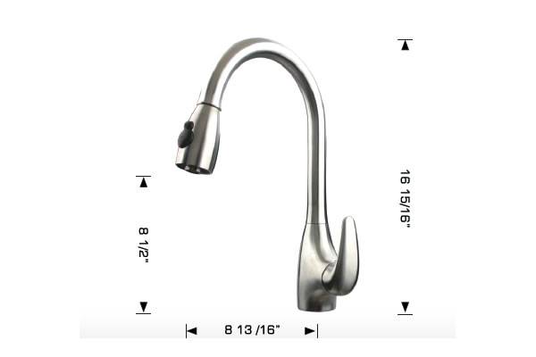Kitchen Faucet Stainless Steel Or Silver Finishing - Bosco #200071