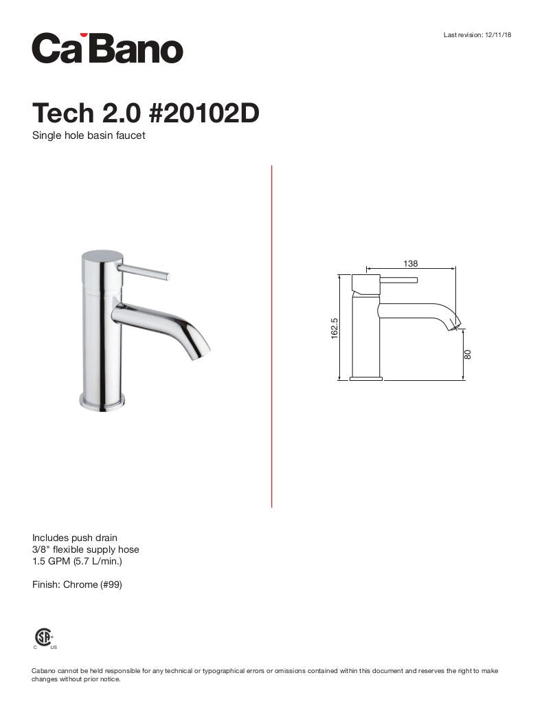 Single hole basin faucet