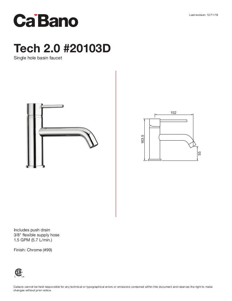 Single hole basin faucet