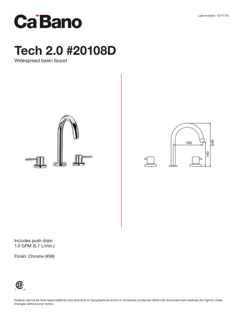 Widespread basin faucet
