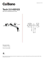 Wall mount widespread basin faucet