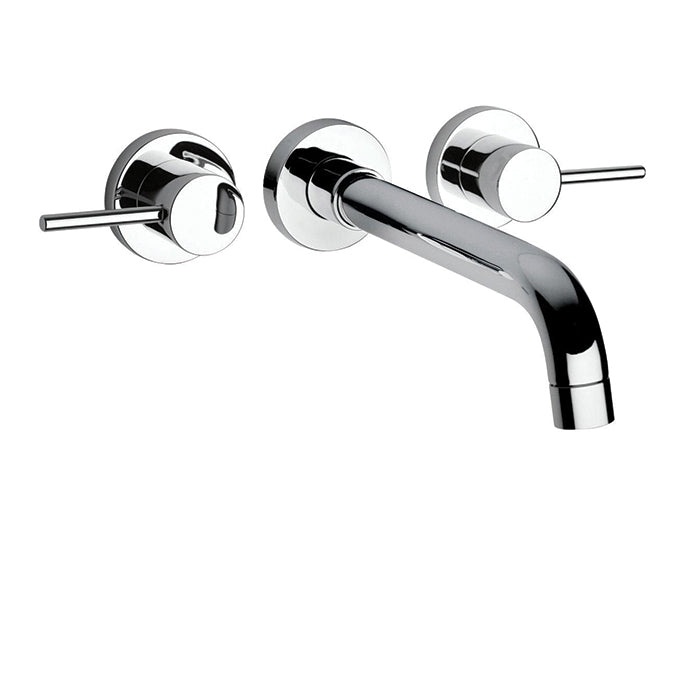 Wall mount widespread basin faucet