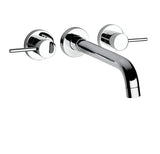 Wall mount widespread basin faucet