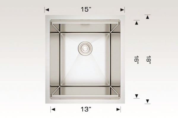 Stainless Steel Sinks 15" X 18" X 10" 201815