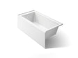Underscore® 60" x 30" alcove bath with integral apron, integral flange, and left-hand drain
