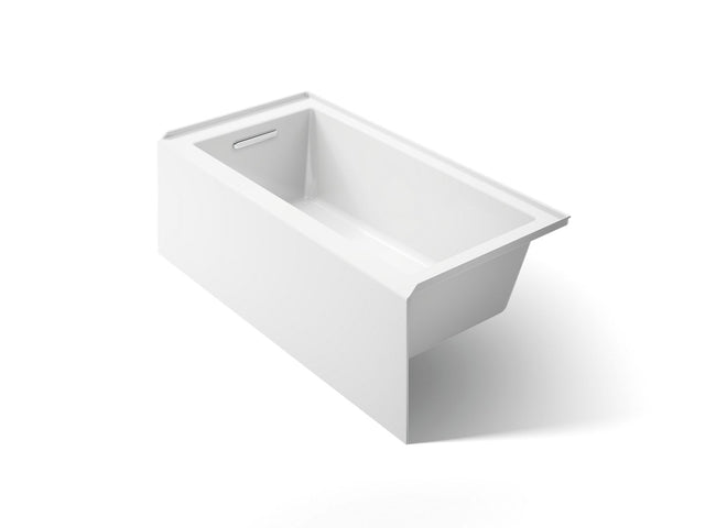 Underscore® 60" x 30" alcove bath with integral apron, integral flange, and left-hand drain