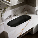 Iron Plains® 33" oval drop-in/undermount bathroom sink